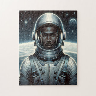 Bold Astronaut in Space Jigsaw Puzzle