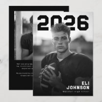 Bold Athletic Graduation PhotoPop  Announcement