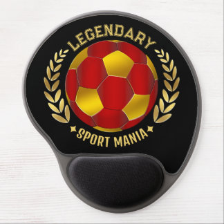 Bold Athletic Soccer Emblem Art For Fans Gel Mouse Pad