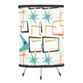 Bold Atomic Starburst Boomerang Squares Midcentury Tripod Lamp (Back)