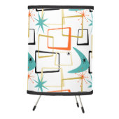 Bold Atomic Starburst Boomerang Squares Midcentury Tripod Lamp (Right)