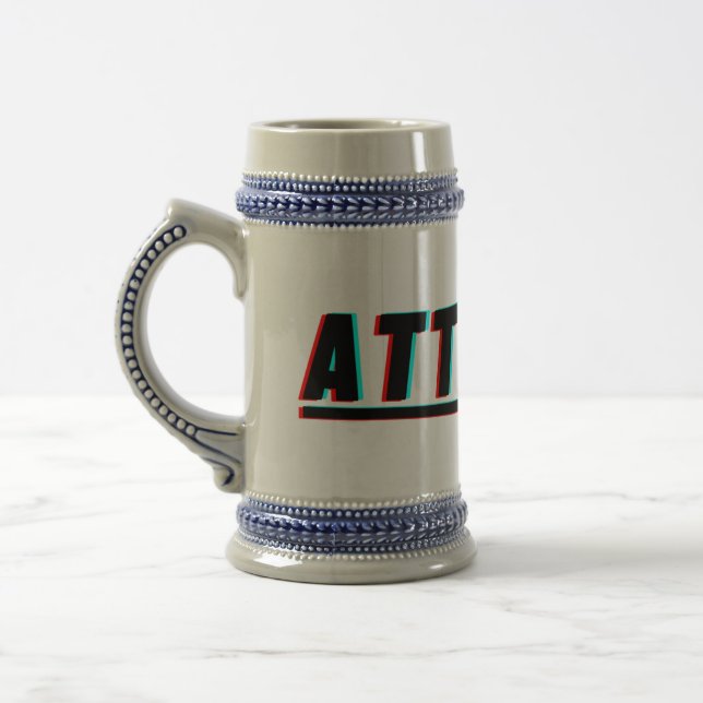 Bold Attitude Glitch Text Mug - Edgy & Stylish (Left)