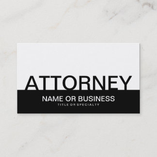 bold ATTORNEY Business Card