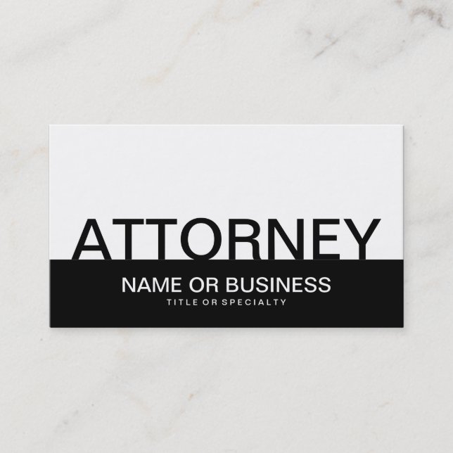 bold ATTORNEY Business Card (Front)
