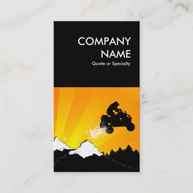 bold atv dirt trail business card (Front)