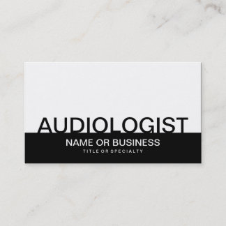 bold AUDIOLOGIST Business Card