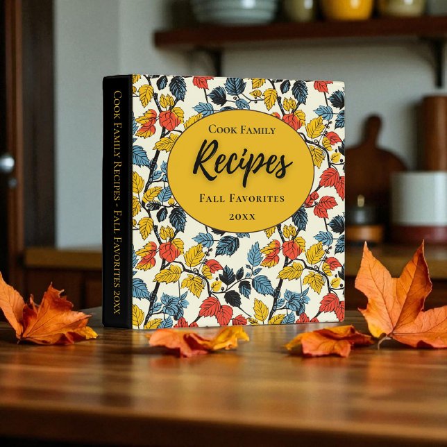 Bold Autumn Leaves Recipe Binder – Customizable (Creator Uploaded)