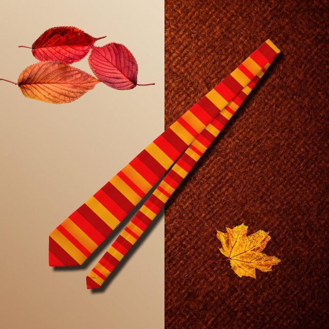bold autumn stripes - vivid colors neck tie (Creator Uploaded)