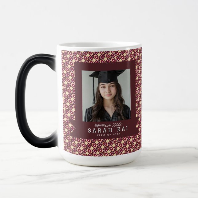 Bold Aztec Pattern Grandaughter Graduation Color Morph Mug (Left)