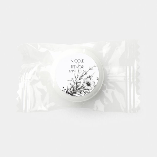 Bold B&W Wildflowers Life Saver® Mints (Front)