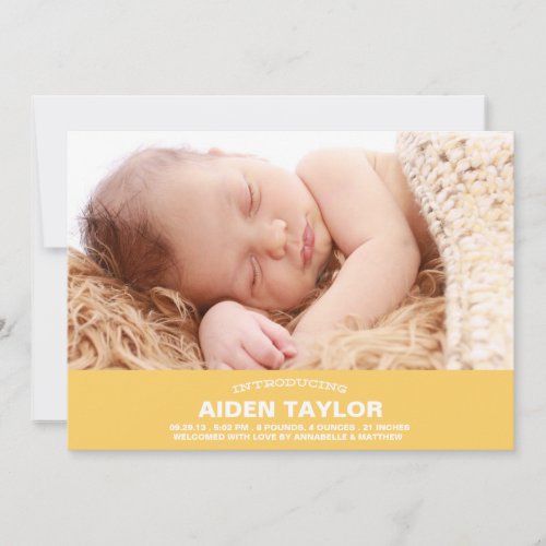 Bold Baby Birth Announcement