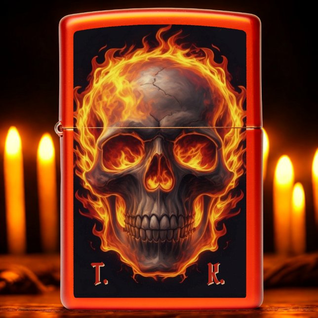  Bold & Badass: Flaming Skull Zippo Lighter (Creator Uploaded)