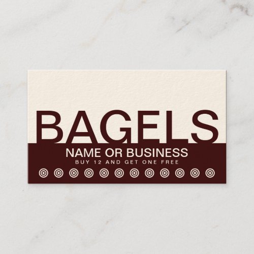 bold BAGELS customer loyalty card