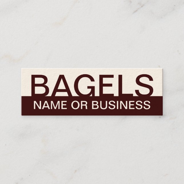 bold BAGELS Mini Business Card (Front)