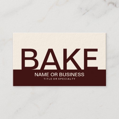 bold BAKE (color customizable) Business Card Template