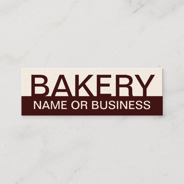 bold BAKERY (color customizable) Mini Business Card (Front)