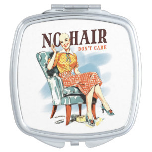 Bold Bald & Beautiful Cancer Warrior Art Compact Mirror