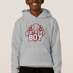 Bold Baseball Birthday Hoodie