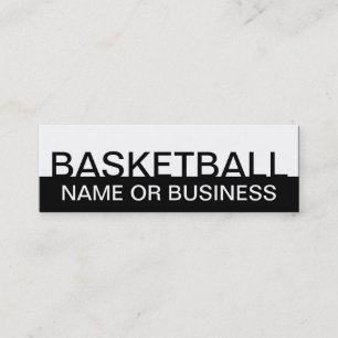 bold BASKETBALL (color customizable) Mini Business Card