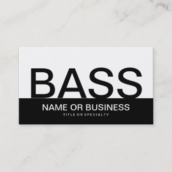 Bold Bass Business Card by asyrum at Zazzle