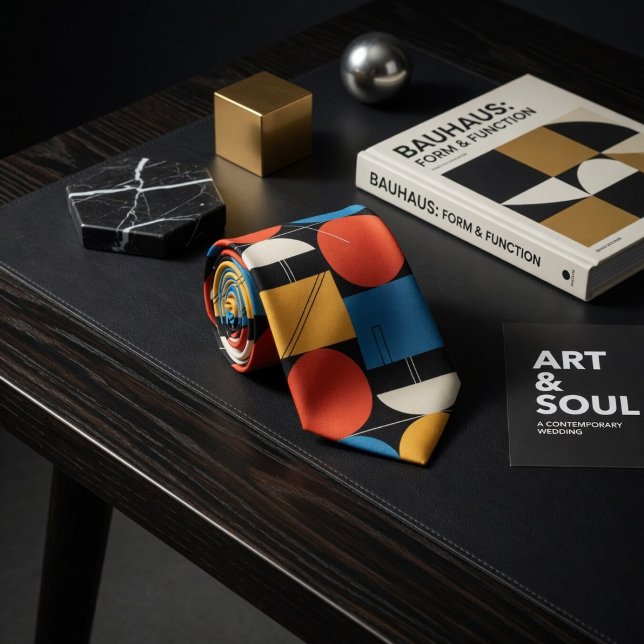 Bold Bauhaus Geometric  Neck Tie (Creator Uploaded)