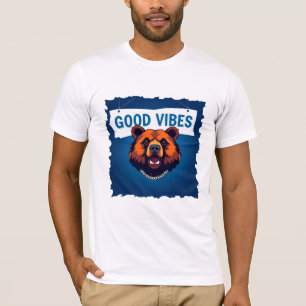 Bold Bear Illustration with Inspirational Slogan T-Shirt