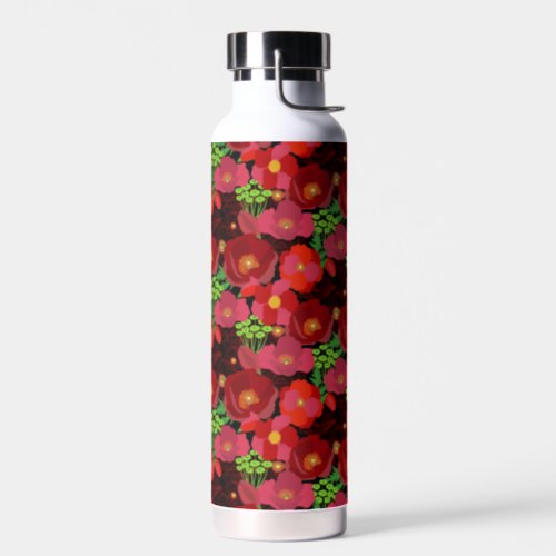 Bold Beautiful Dazzling Poppy Flower Water Bottle