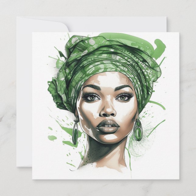 Bold & Beautiful: Empowering Women Pop Art Note Card (Front)