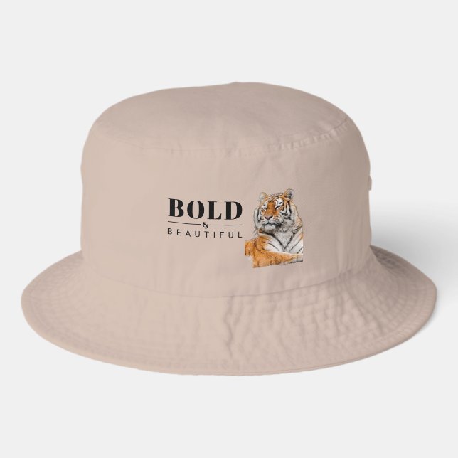 Bold & Beautiful Tiger Bucket Bucket Hat (Front)
