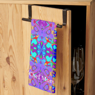 Bold Beautiful Vibrant Colors Abstract Art Pattern Kitchen Towel