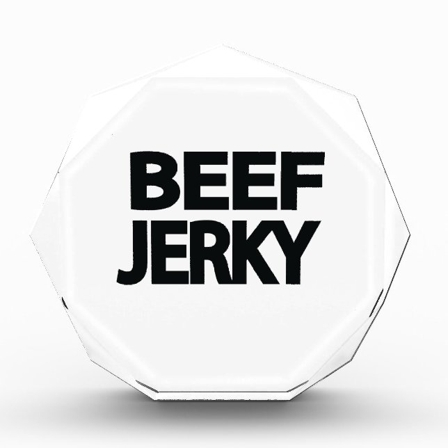 Bold Beef Jerky Typography  Acrylic Award (Front)