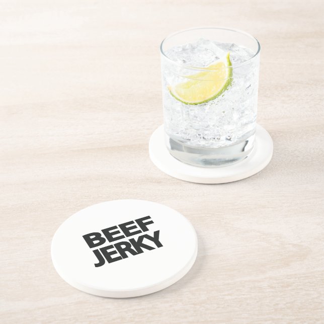 Bold Beef Jerky Typography  Coaster (Side)