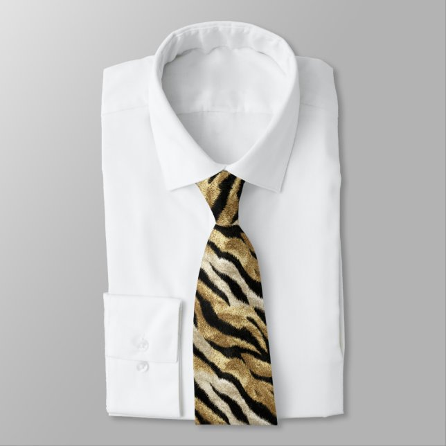 Bold Best Gifts For Men Animal Print Neck Tie (Tied)