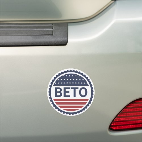 Bold Beto Navy Blue Modern Flag 2022 Election Car Magnet