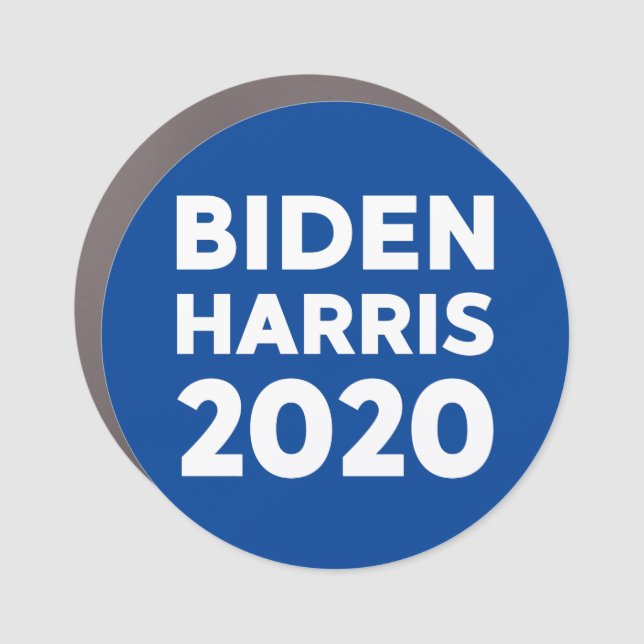 Bold Biden Harris 2020 blue political election Car Magnet (Front)