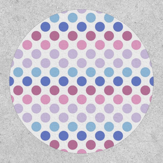 Bold Bigender Pride Flag Colors Polkadots Patch (Front)