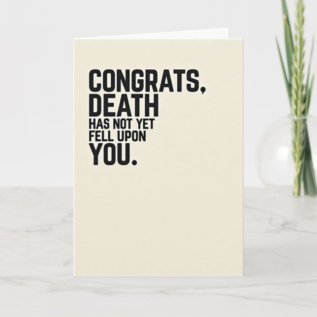 Bold Birthday Wishes Card (Front)