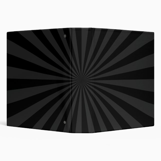 Bold Black and Charcoal Burst Customize This Binder (Background)