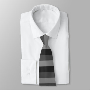 bold black and gray stripes tie