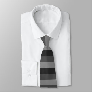 bold black and gray stripes tie