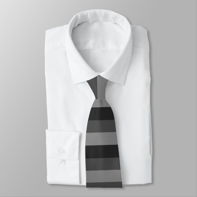 bold black and gray stripes tie (Tied)