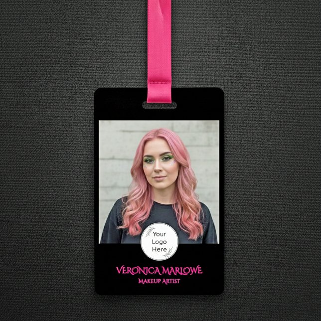 Bold Black and Hot Pink Photo Badge (Creator Uploaded)