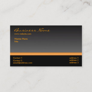 Bold Black and Orange business card