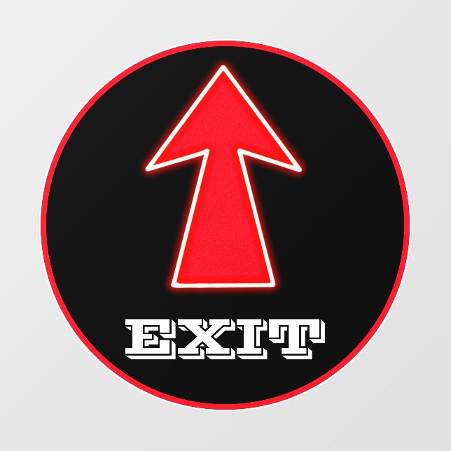 Bold Black And Red Arrow Custom  Floor Decals (Front)