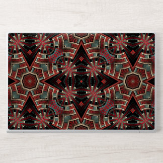 Bold Black and Red Geometric Pattern HP Laptop Skin