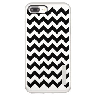 Bold Black and Silver Zigzag Incipio DualPro Shine iPhone 7 Plus Case