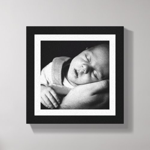 Bold Black and White Baby Mini Canvas