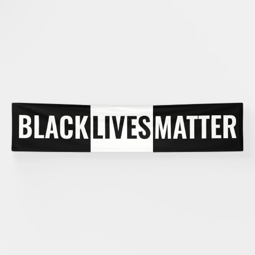 Bold Black and White Black Lives Matter Banner