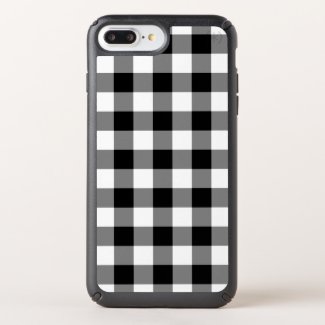 Bold Black and White Buffalo Plaid Speck iPhone Case