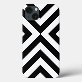 Bold Black and White Chevrons iPhone 13 Case